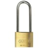 ABUS Weatherproof Stainless Steel and Brass Padlock Key Lock, 6.5 mm Shackle Diameter, 63 mm Shackle Length, 40 XR0065IBHB46