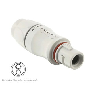 Souriau Sunbank by Eaton Circular Connector, 2 Contacts, Cable Mount, Standard Size, Plug, Male, IP68, 15A JMXFH1G02MSUDSU
