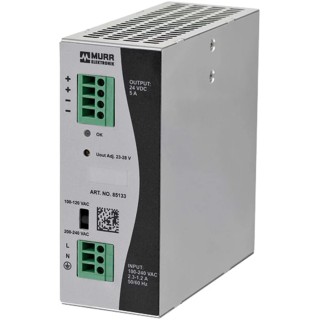 Murrelektronik Limited Eco-Rail Switched Mode DIN Rail Power Supply 264V AC Input 24V DC, 5A Output, 120W 85133
