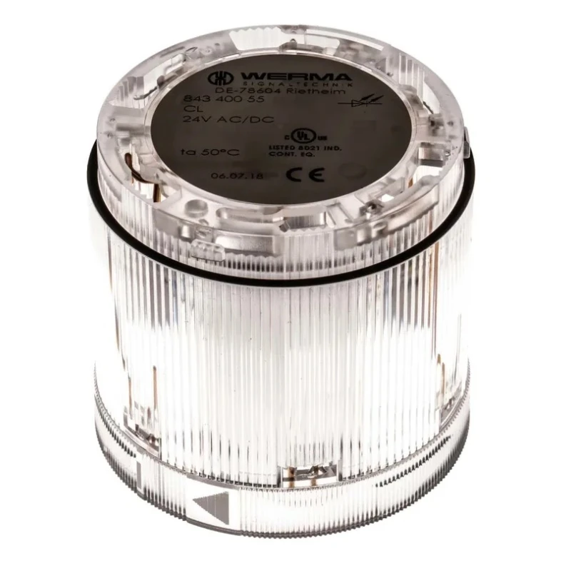 Werma KombiSIGN 70 Series Clear Steady Effect Beacon Unit LED Bulb 24V AC/DC IP54 IP54
