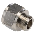 Legris Pneumatic Fitting 906 Series Male/Female G 1/2 Female Nickel Plated Brass 80°C 0906 17 21
