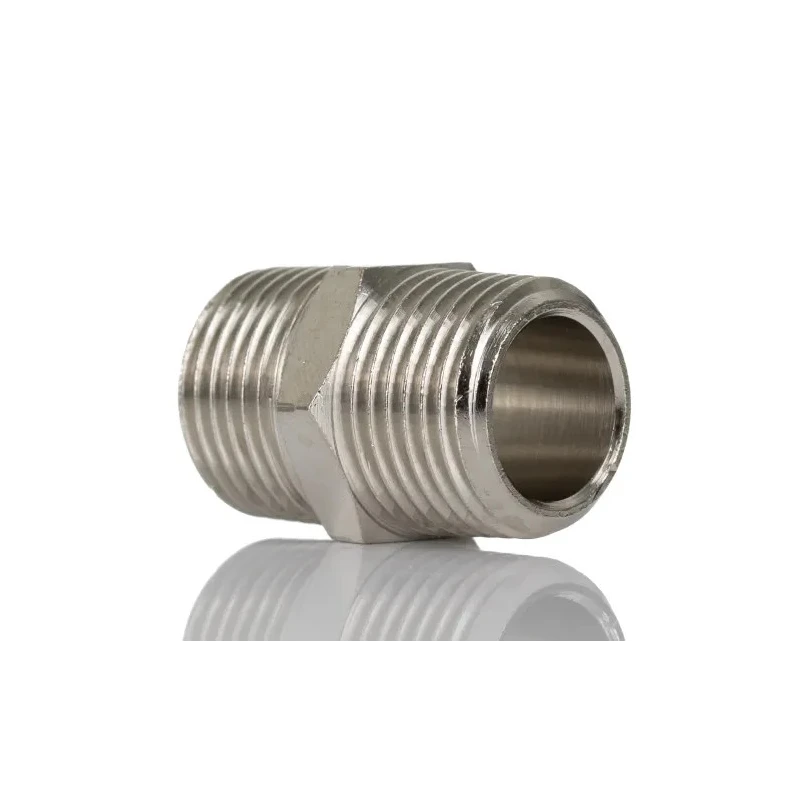 Legris Pneumatic Fitting Male Threaded Brass Nickel Finish 1/2 in R Series 900 0900 00 21