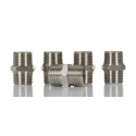 Legris Pneumatic Fitting Male Threaded Brass Nickel Finish 1/2 in R Series 900 0900 00 21