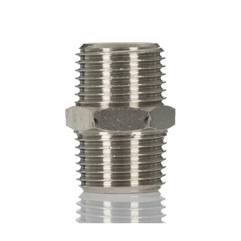 Legris Pneumatic Fitting Male Threaded Brass Nickel Finish 1/2 in R Series 900 0900 00 21