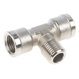 Legris Pneumatic Fitting 916 Series Male/Female 1/4 in RG Nickel-Plated Brass 80°C 0916 00 13