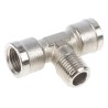 Legris Pneumatic Fitting 916 Series Male/Female 1/4 in RG Nickel-Plated Brass 80°C 0916 00 13