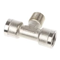 Legris Pneumatic Fitting 916 Series Male/Female 1/4 in RG Nickel-Plated Brass 80°C 0916 00 13