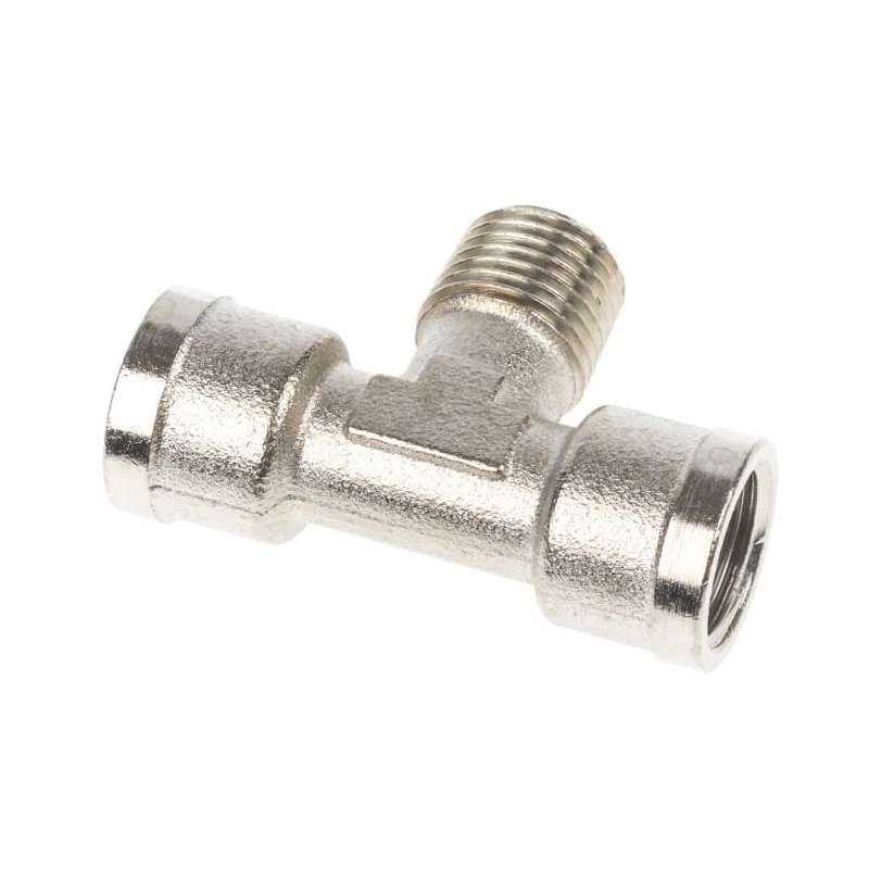 Legris Pneumatic Fitting 916 Series Male/Female 1/4 in RG Nickel-Plated Brass 80°C 0916 00 13
