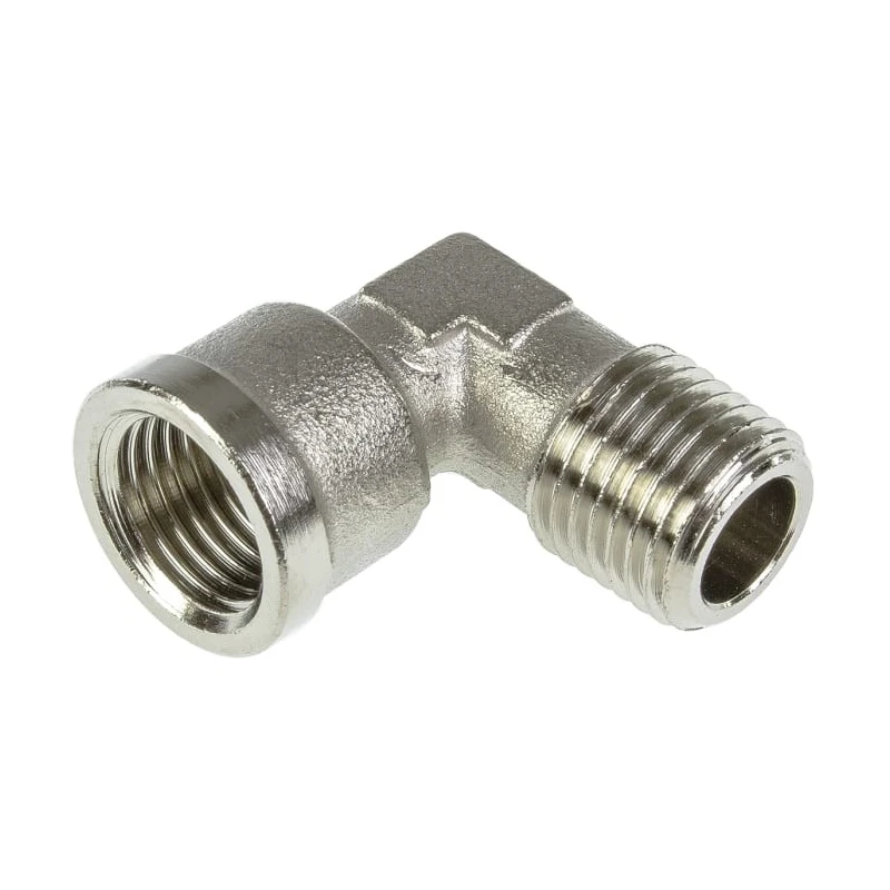 Legris Pneumatic Fitting Brass Nickel-Plated Elbow Adaptor 1/4 in Female RG Thread 0913 00 13