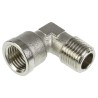 Legris Pneumatic Fitting Brass Nickel-Plated Elbow Adaptor 1/4 in Female RG Thread 0913 00 13