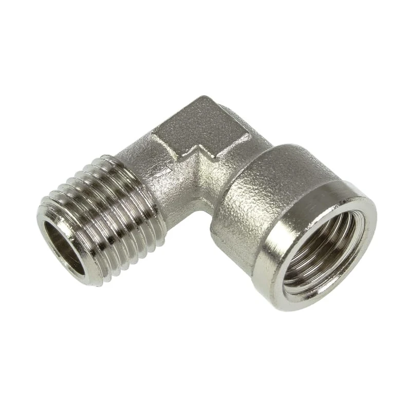 Legris Pneumatic Fitting Brass Nickel-Plated Elbow Adaptor 1/4 in Female RG Thread 0913 00 13