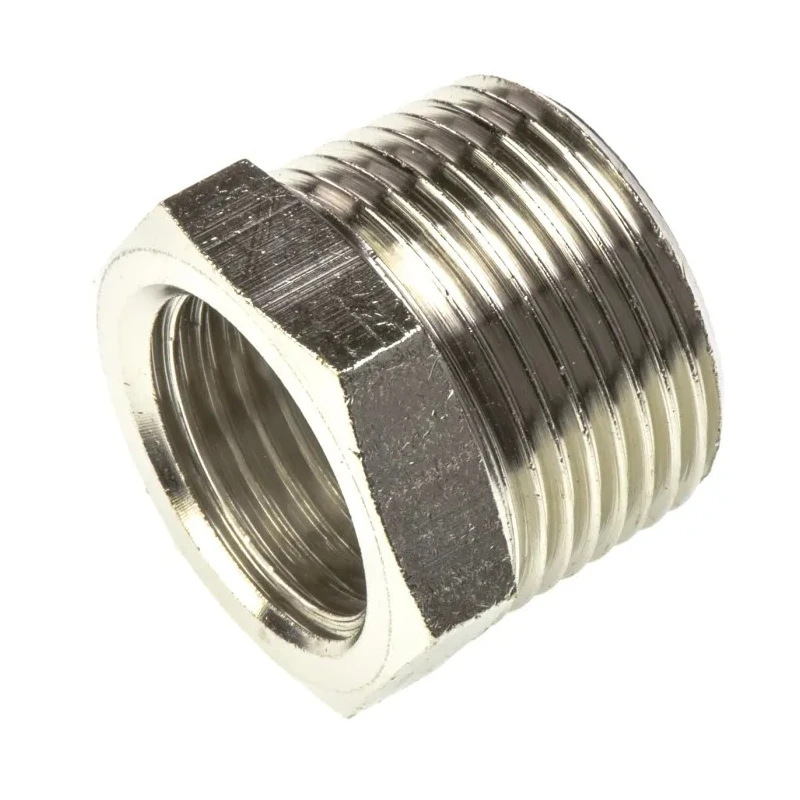Legris Pneumatic Fitting Brass Reducer Male BSP Taper to Female BSP Parallel Nickel Finish 80°C Maximum Operating 0904 21 27