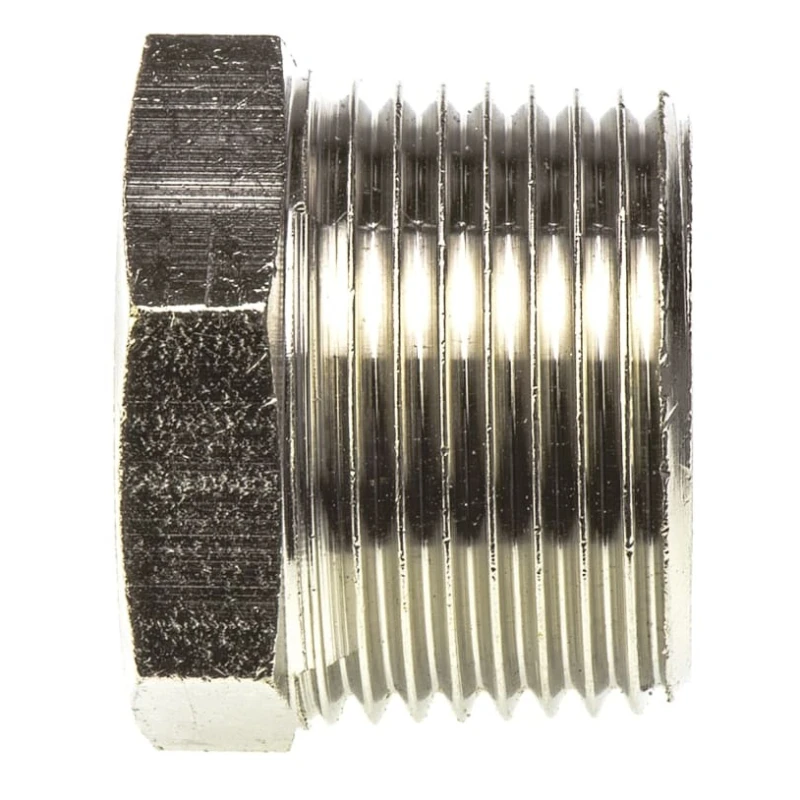 Legris Pneumatic Fitting Brass Reducer Male BSP Taper to Female BSP Parallel Nickel Finish 80°C Maximum Operating 0904 21 27
