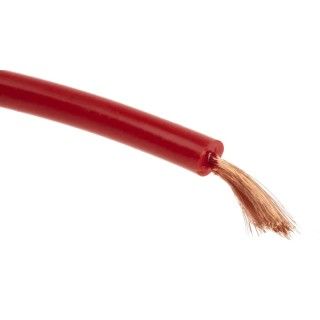Staubli SiliVolt-1V Series Red Hook Up Wire 511 x 0.05 mm Core Strands 25 m Length 1.5kV 150°C 175-7466