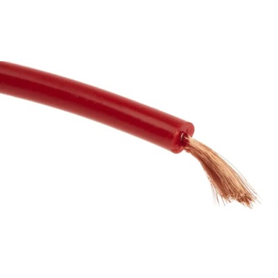 Staubli SiliVolt-1V Series Flame Retardant Low Smoke Halogen Free Red Hook Up Wire 1.5kV Copper Conductor 256 x 175-7492