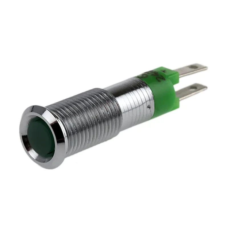 Signal Construct Green Panel Mount Indicator 8 mm Mount Hole IP67 SMCP08214