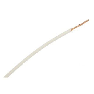 TE Connectivity ACW Series White Automotive Wire, 19 x 0.26 mm Strands, 100 m Length, Polyvinyl Fluoride ACW0219-1.00-9