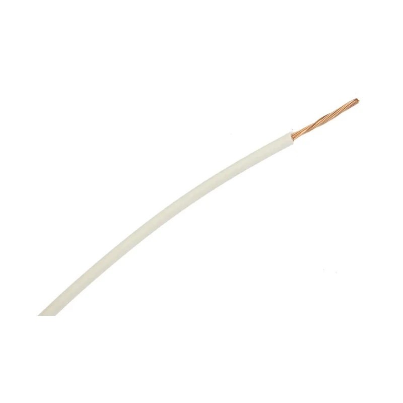 TE Connectivity ACW Series White Automotive Wire, 19 x 0.26 mm Strands, 100 m Length, Polyvinyl Fluoride ACW0219-1.00-9
