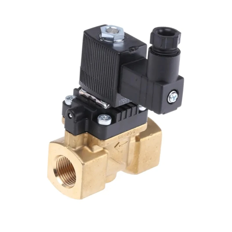 Burkert 2 Port NC Brass Solenoid Valve 230V AC, 10mm Orifice, 10 Bar Max Pressure 140846
