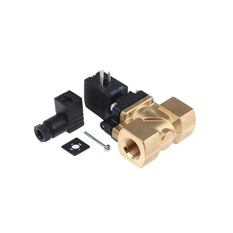 Burkert 2 Port NC Brass Solenoid Valve 230V AC, 10mm Orifice, 10 Bar Max Pressure 140846