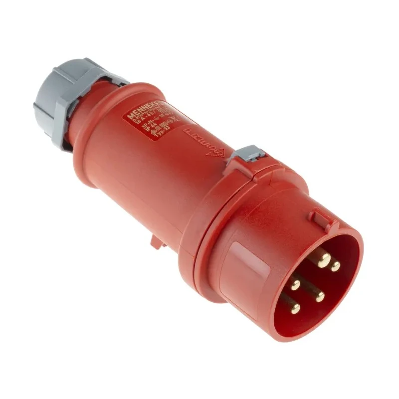 MENNEKES StarTOP IP44 Red Cable Mount 3P+N+PE Straight Industrial Power Connector 16A 400V IP44 IP44