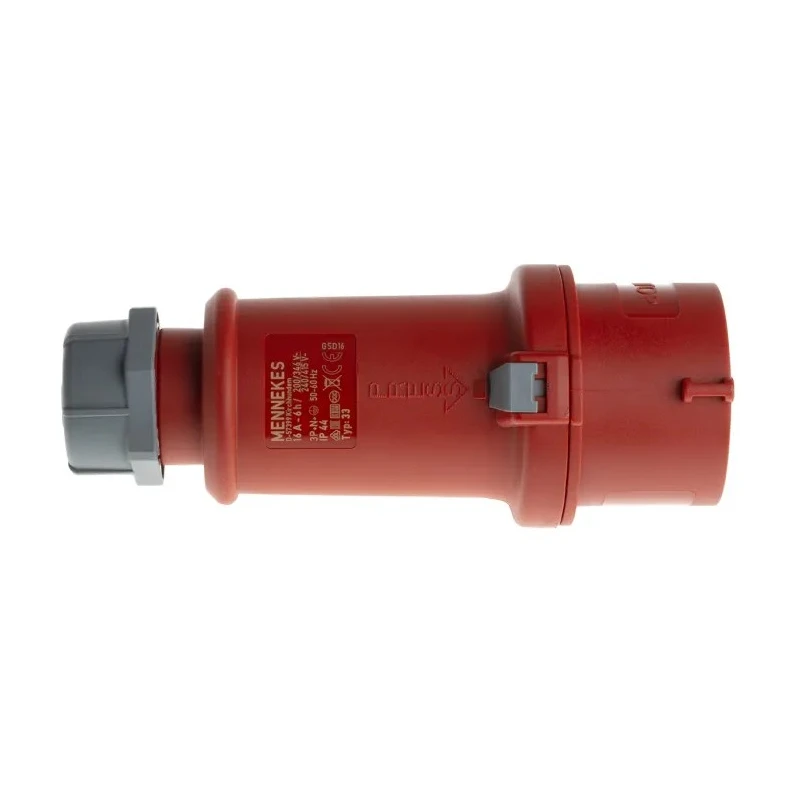 MENNEKES StarTOP IP44 Red Cable Mount 3P+N+PE Straight Industrial Power Connector 16A 400V IP44 IP44