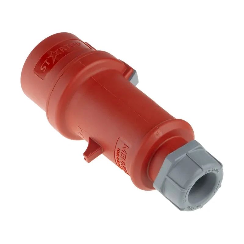 MENNEKES StarTOP IP44 Red Cable Mount 3P+N+PE Straight Industrial Power Connector 16A 400V IP44 IP44