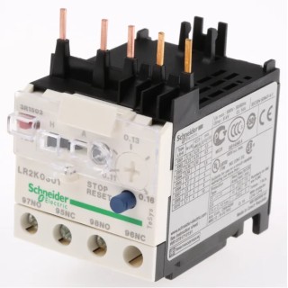 Schneider Electric TeSys Thermal Overload Relay 1 NO/1 NC 0.11-0.16A F.L.C 160mA Contact Rating 2W 250V dc LR2K0301
