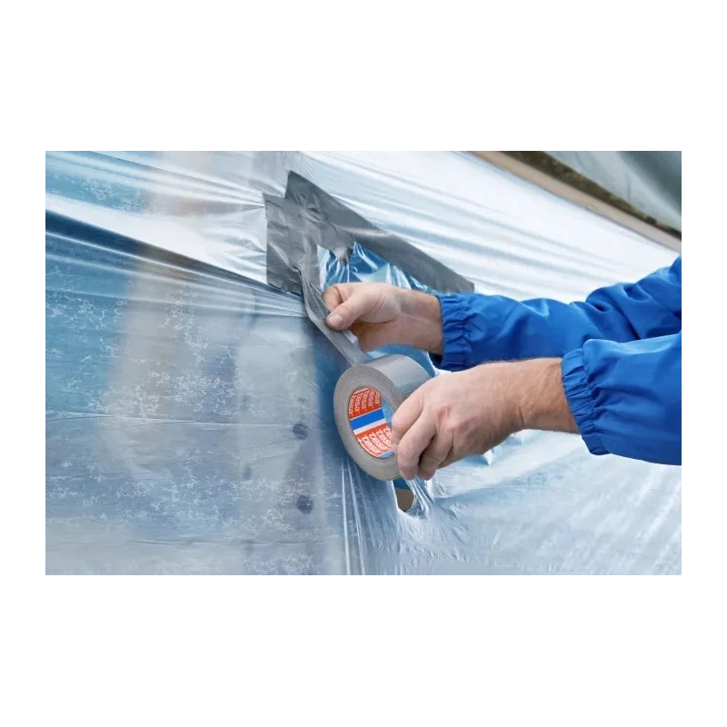Tesa General Purpose Cloth Duct Tape 50 m x 50 mm, Silver PE Coated Finish 04615-00000-00