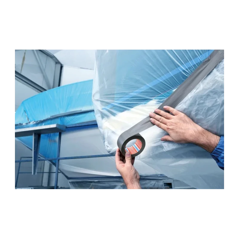 Tesa General Purpose Cloth Duct Tape 50 m x 50 mm, Silver PE Coated Finish 04615-00000-00