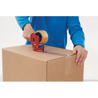 Tesa Transparent 4089 Packing Tape, 75mm Width x 66m Length, 46μm Thickness, Natural Rubber Adhesive, Model 04089-00002-06