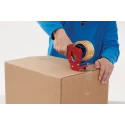 Tesa Transparent 4089 Packing Tape, 75mm Width x 66m Length, 46μm Thickness, Natural Rubber Adhesive, Model 04089-00002-06
