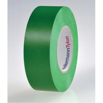 HellermannTyton Electrical Tape Green PVC 19mm x 20m 0.15mm Thickness, 40kV Breakdown 710-00154 HTAPE-FLEX15-19x20-PVC-GN