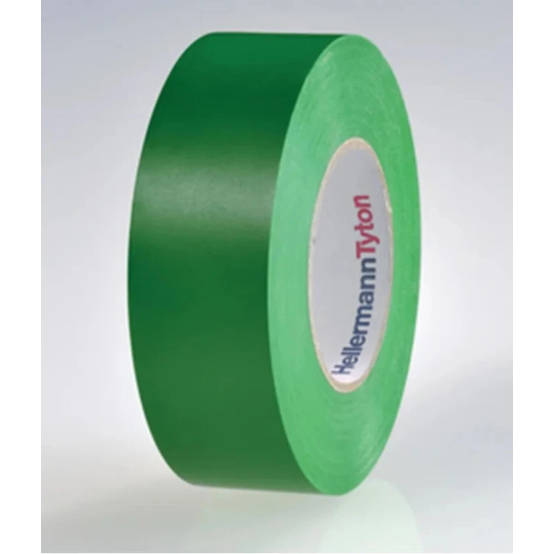 HellermannTyton Electrical Tape Green PVC 19mm x 20m 0.15mm Thickness, 40kV Breakdown 710-00154 HTAPE-FLEX15-19x20-PVC-GN