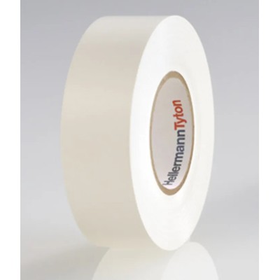 HellermannTyton White Electrical Tape, 19mm Width x 20m Length, 40kV Breakdown Voltage 710-00156 HTAPE-FLEX15-19x20-PVC-WH