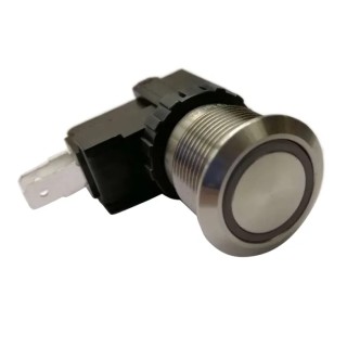 RS PRO Push Button Switch, Latching, Panel Mount, 19.1 mm Cutout, SPDT, IP67 Rated, 12 V DC, 250 V AC MW19
