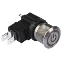 RS PRO MW19 Series Illuminated Push Button Switch Latching Panel Mount SPDT White LED IP67 250 V AC MW19