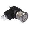 RS PRO MW19 Series Illuminated Push Button Switch Latching Panel Mount SPDT White LED IP67 250 V AC MW19