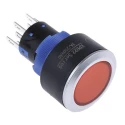 RS PRO Illuminated Momentary Push Button Switch Panel Mount DPDT 22.2 mm Cutout Red LED IP65 36 V dc 250 V KPB22