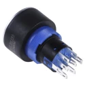 RS PRO Illuminated Momentary Push Button Switch Panel Mount DPDT 22.2 mm Cutout Red LED IP65 36 V dc 250 V KPB22