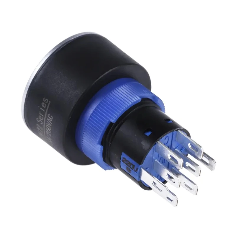 RS PRO Illuminated Momentary Push Button Switch Panel Mount DPDT 22.2 mm Cutout Red LED IP65 36 V dc 250 V KPB22