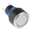 RS PRO Illuminated Push Button Switch, Momentary, Panel Mount, SPDT, White LED, IP65, 36 V dc, 5A, 22.2 mm Cutout KPB22