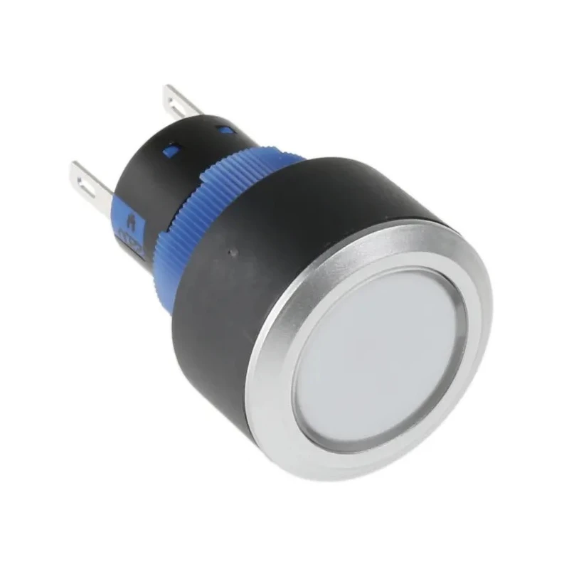 RS PRO Illuminated Push Button Switch, Momentary, Panel Mount, SPDT, White LED, IP65, 36 V dc, 5A, 22.2 mm Cutout KPB22
