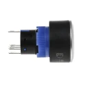 RS PRO Illuminated Momentary Push Button Switch Panel Mount 22.2 mm Cutout SPDT Yellow LED IP65 36 V dc KPB22