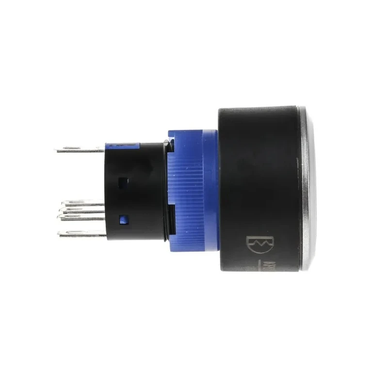 RS PRO Illuminated Momentary Push Button Switch Panel Mount 22.2 mm Cutout SPDT Yellow LED IP65 36 V dc KPB22