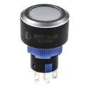 RS PRO Illuminated Momentary Push Button Switch Panel Mount 22.2 mm Cutout SPDT Yellow LED IP65 36 V dc KPB22