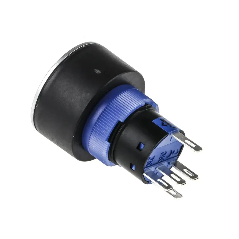 RS PRO Illuminated Momentary Push Button Switch Panel Mount 22.2 mm Cutout SPDT Yellow LED IP65 36 V dc KPB22