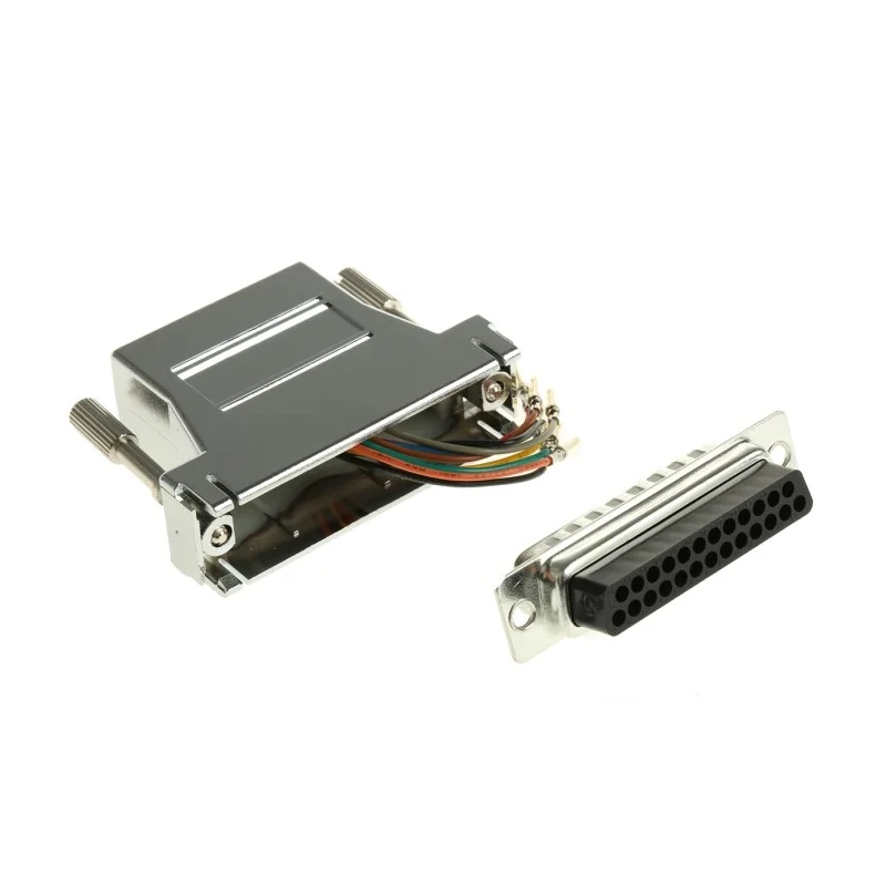 RS PRO D-Sub Adapter 25-Way D-Sub to Male Male RJ45 Female Female Through Hole Mount 39mm 370-5196