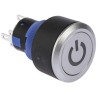 RS PRO Series Illuminated Push Button Switch, Momentary, Panel Mount, 22.2 mm Cutout, SPDT Contact, Red LED, IP65, 36V KPB22