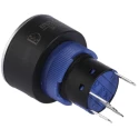 RS PRO Series Illuminated Push Button Switch, Momentary, Panel Mount, 22.2 mm Cutout, SPDT Contact, Red LED, IP65, 36V KPB22